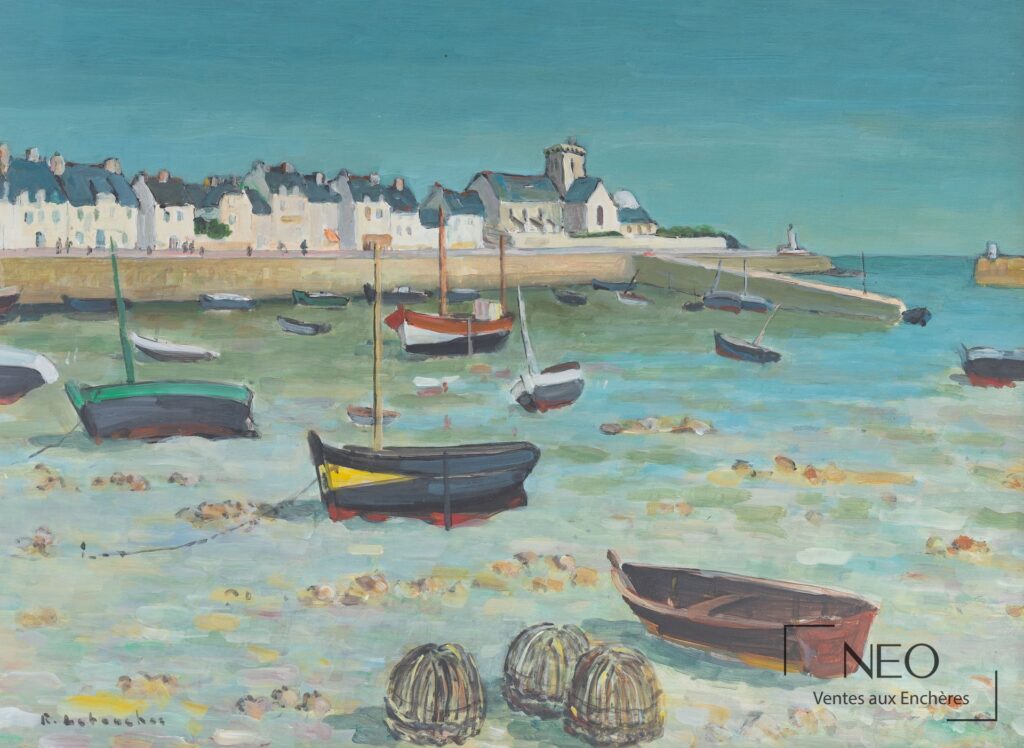 Vue de port peinte