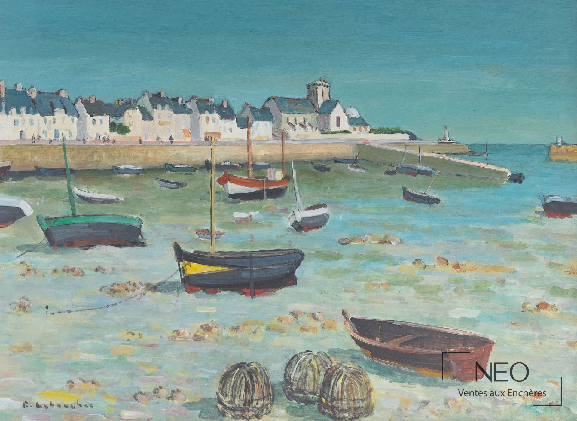 Vue de port peinte