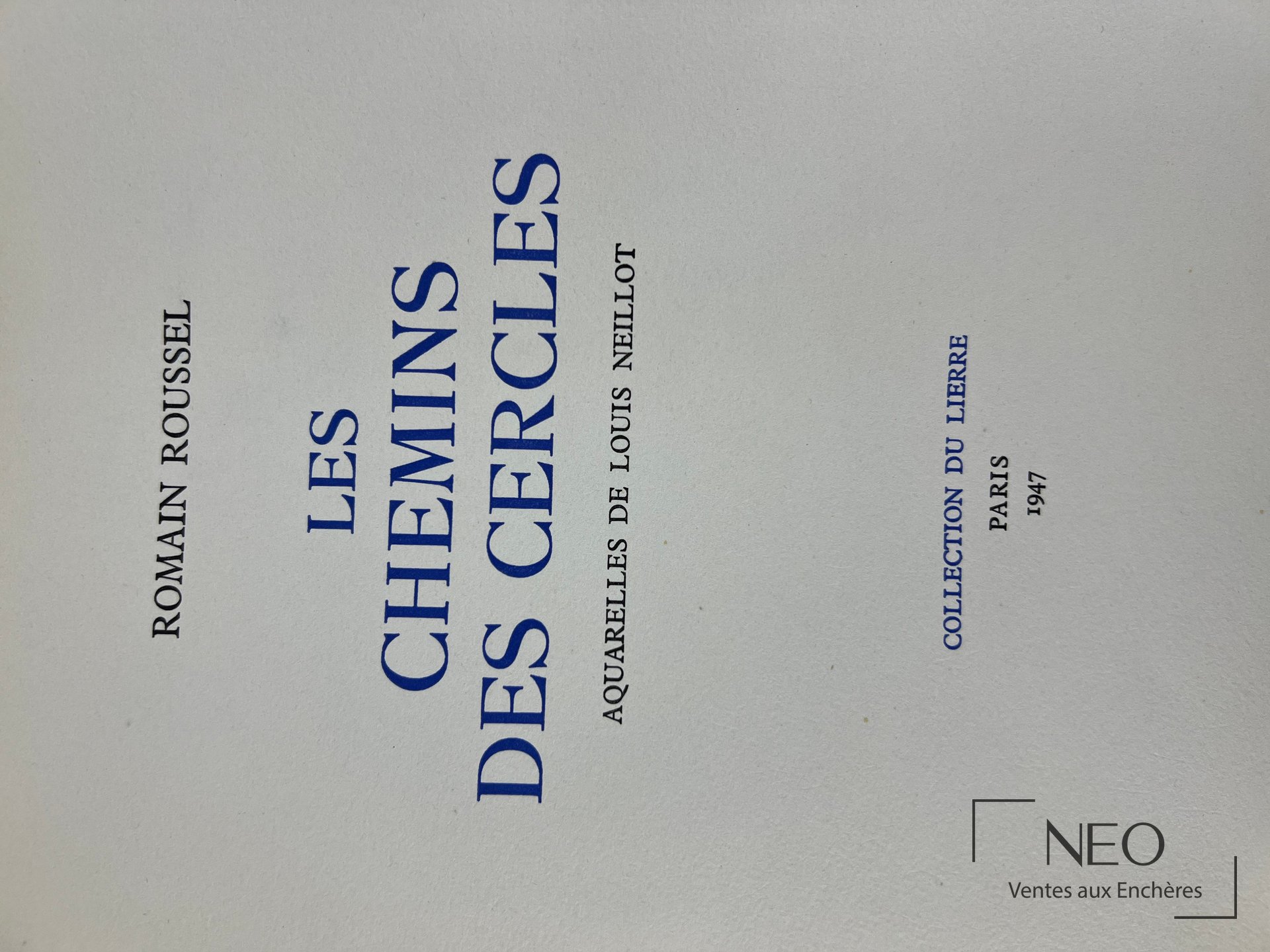 Page de titre de Les chemins des cercles de Romain Roussel