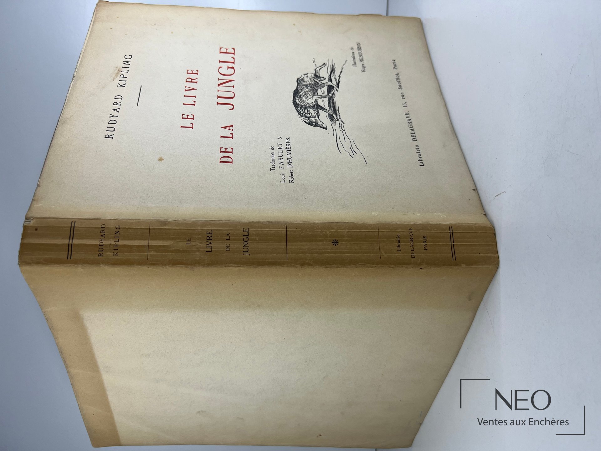 Couverture broché du Livre de la Jungle de Rudyard Kipling