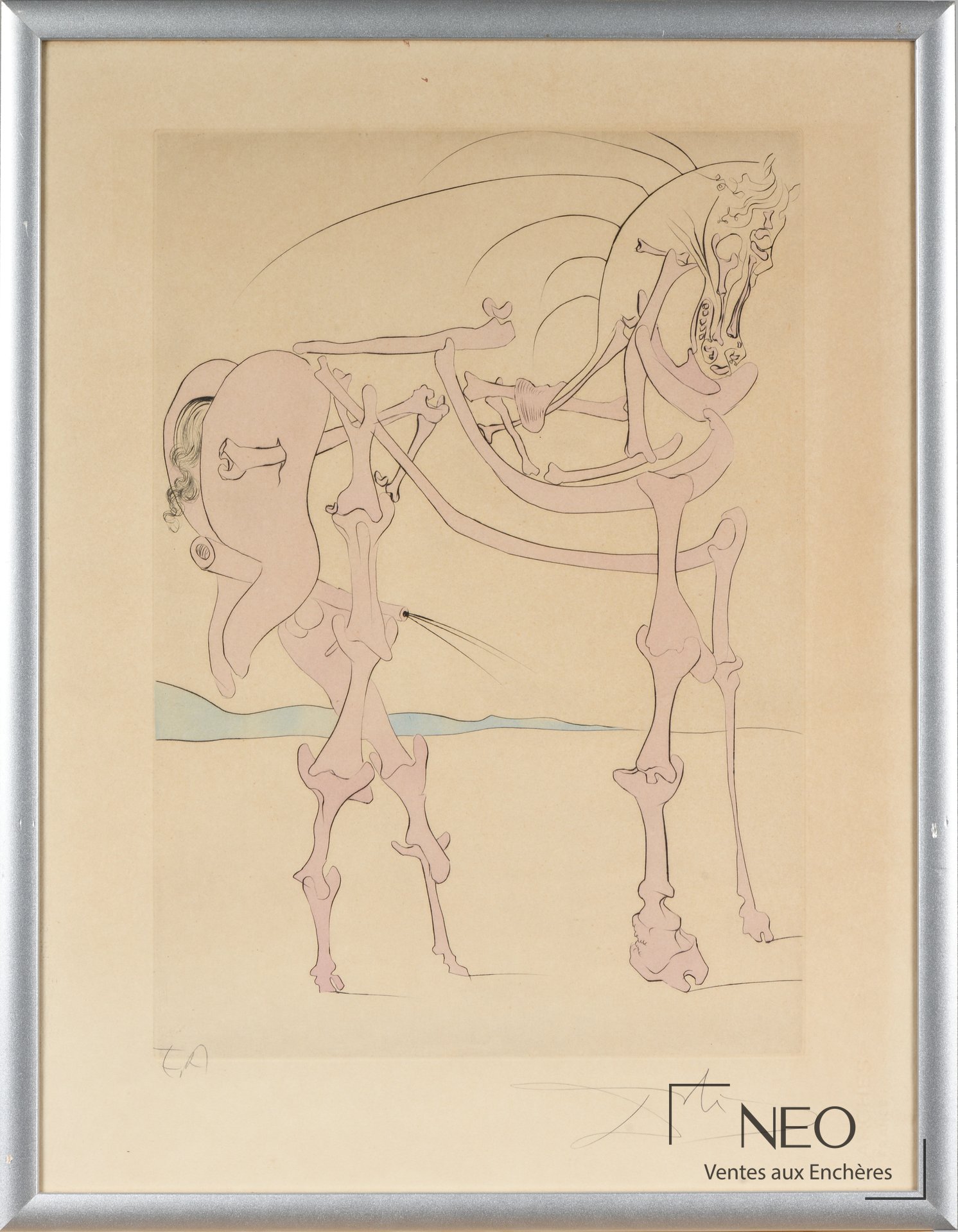 Estampe de Salvador Dalí encadrée