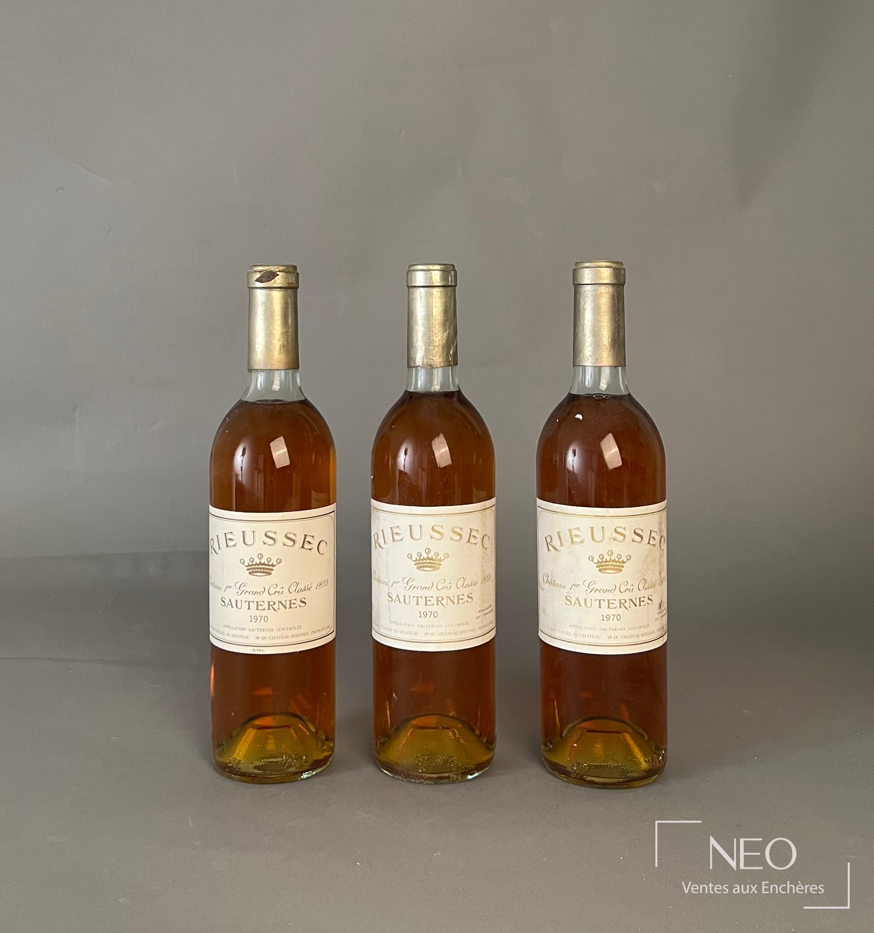 Sauternes Château Rieussec 1970, trois bouteilles