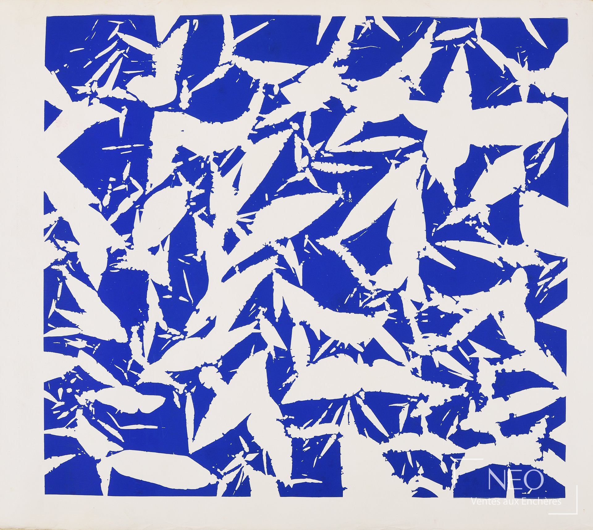 Simon Hantaï d’après Composition, lithographie sur papier