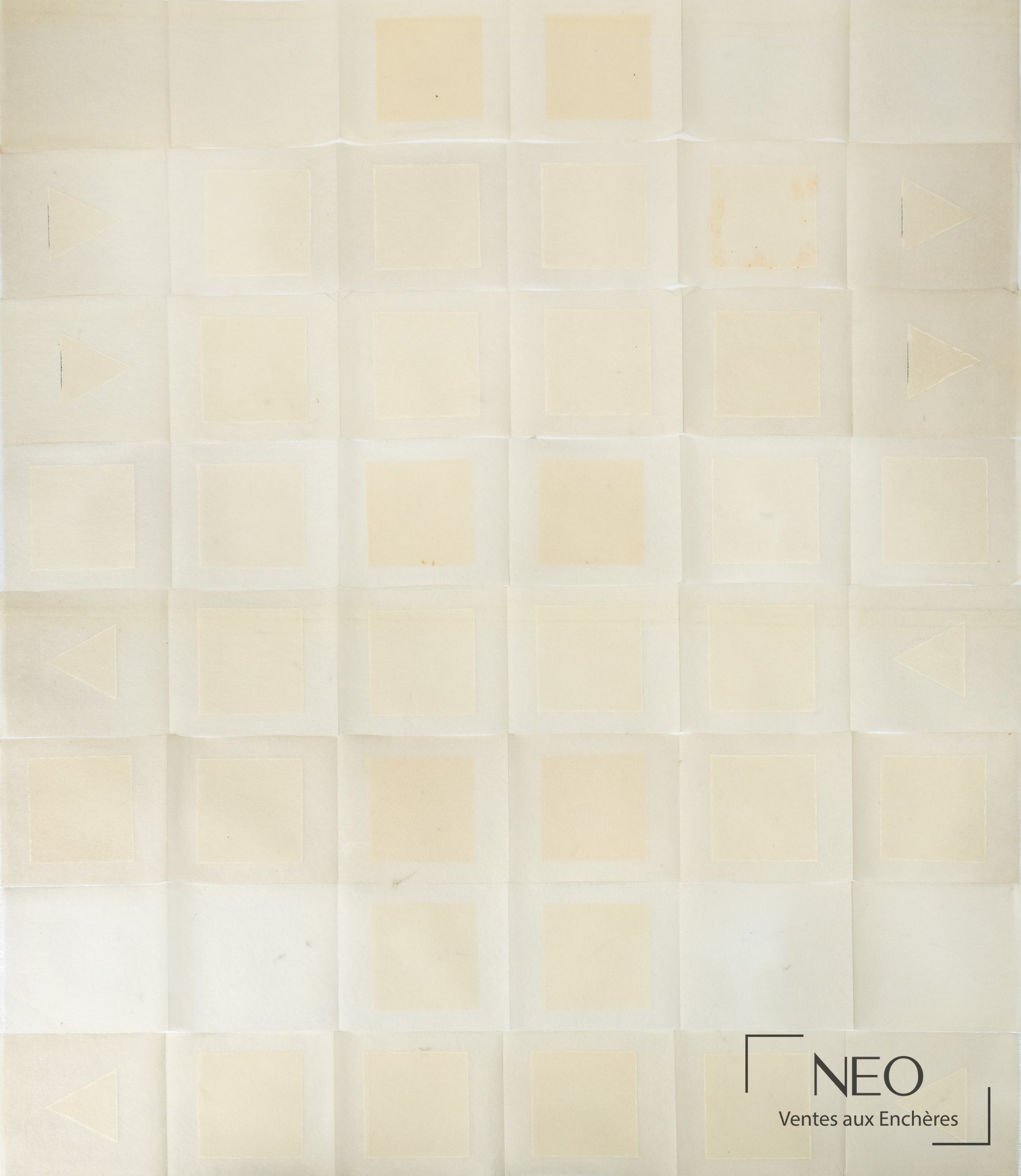 Composition abstraite de Sonia Guérin sur papier