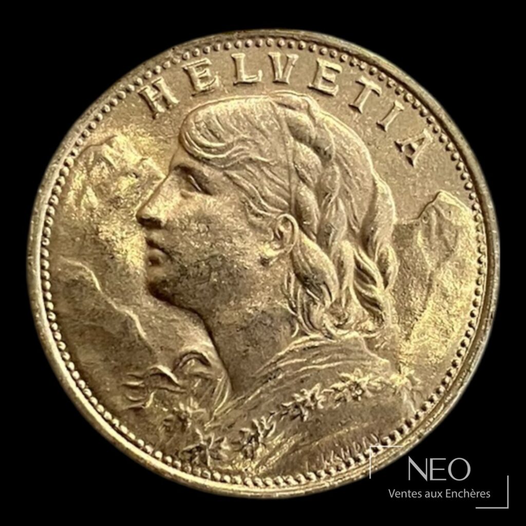 Pièce suisse de 20 francs or