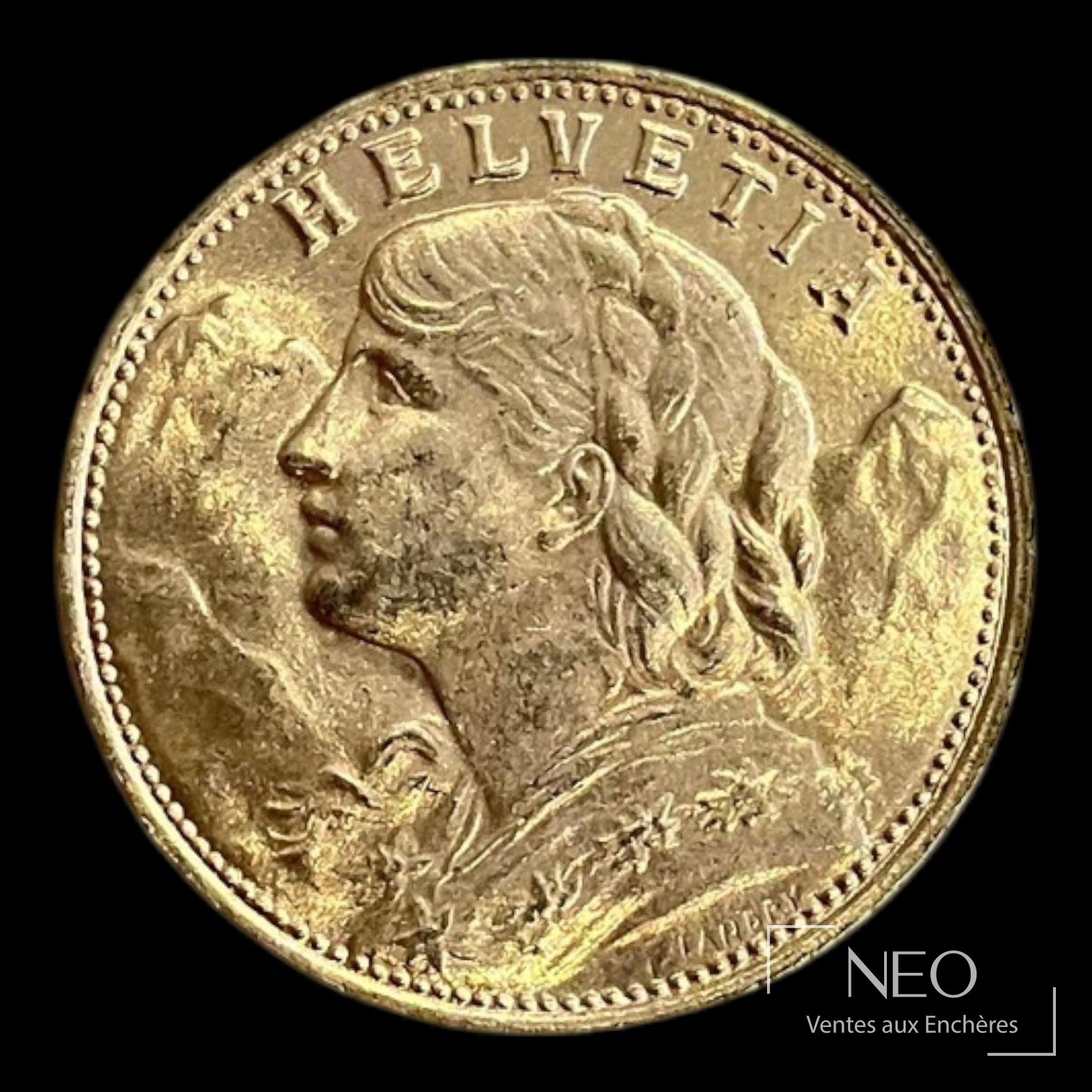 Suisse 1 pièce de 20 francs or, 1922