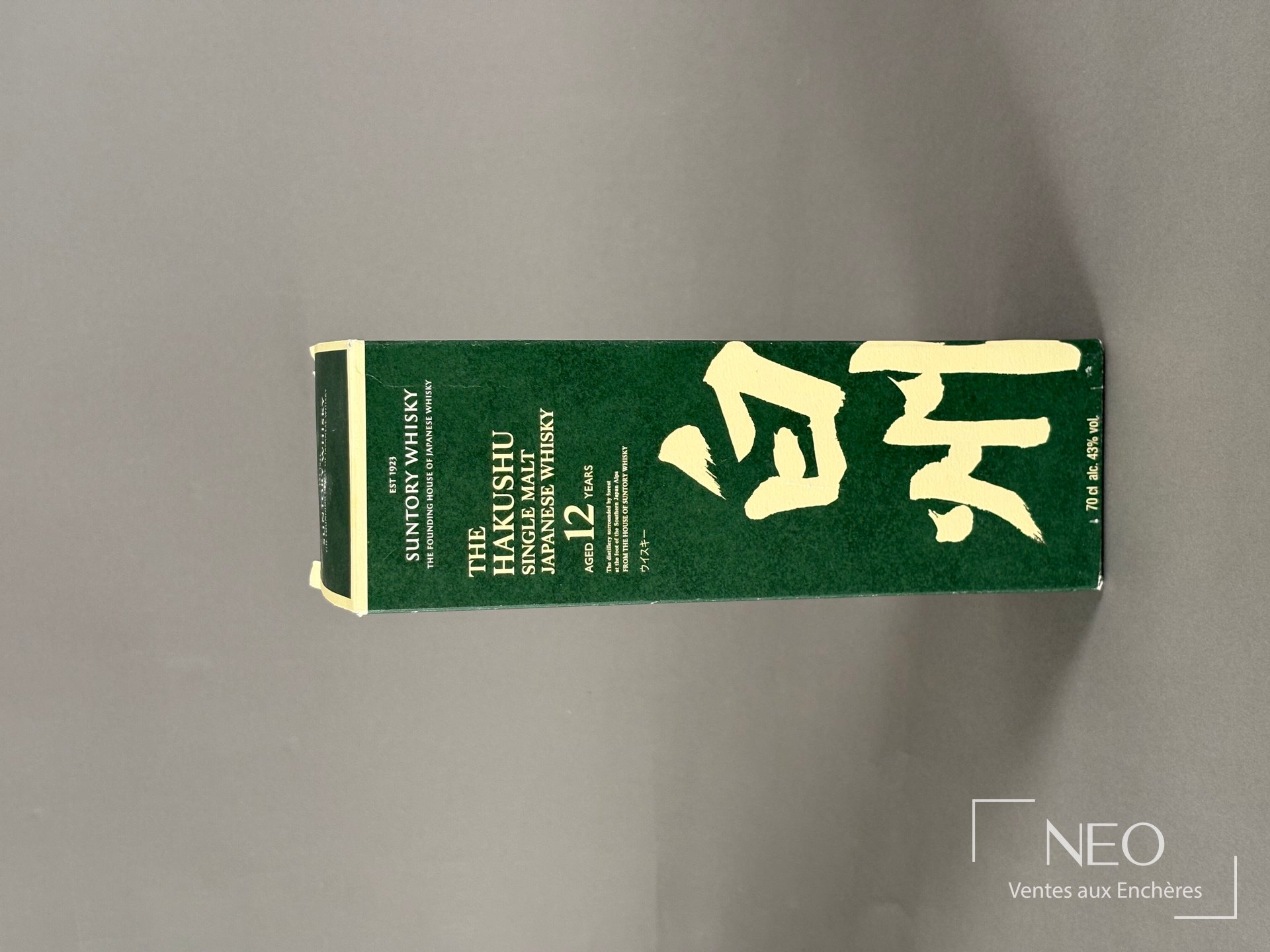 Suntory The Hakushu 12 ans Single Malt japonais en étui d’origine