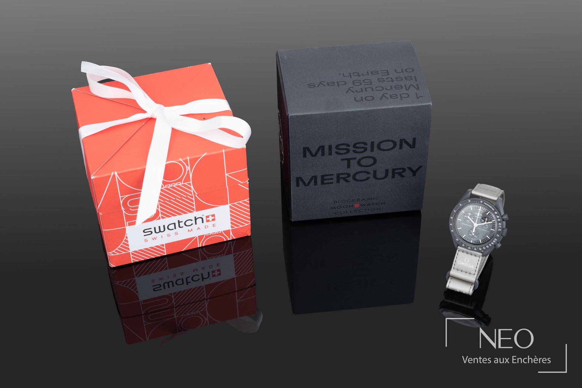 Swatch Moonswatch Mission To Mercury montre bracelet chronographe vers 2023