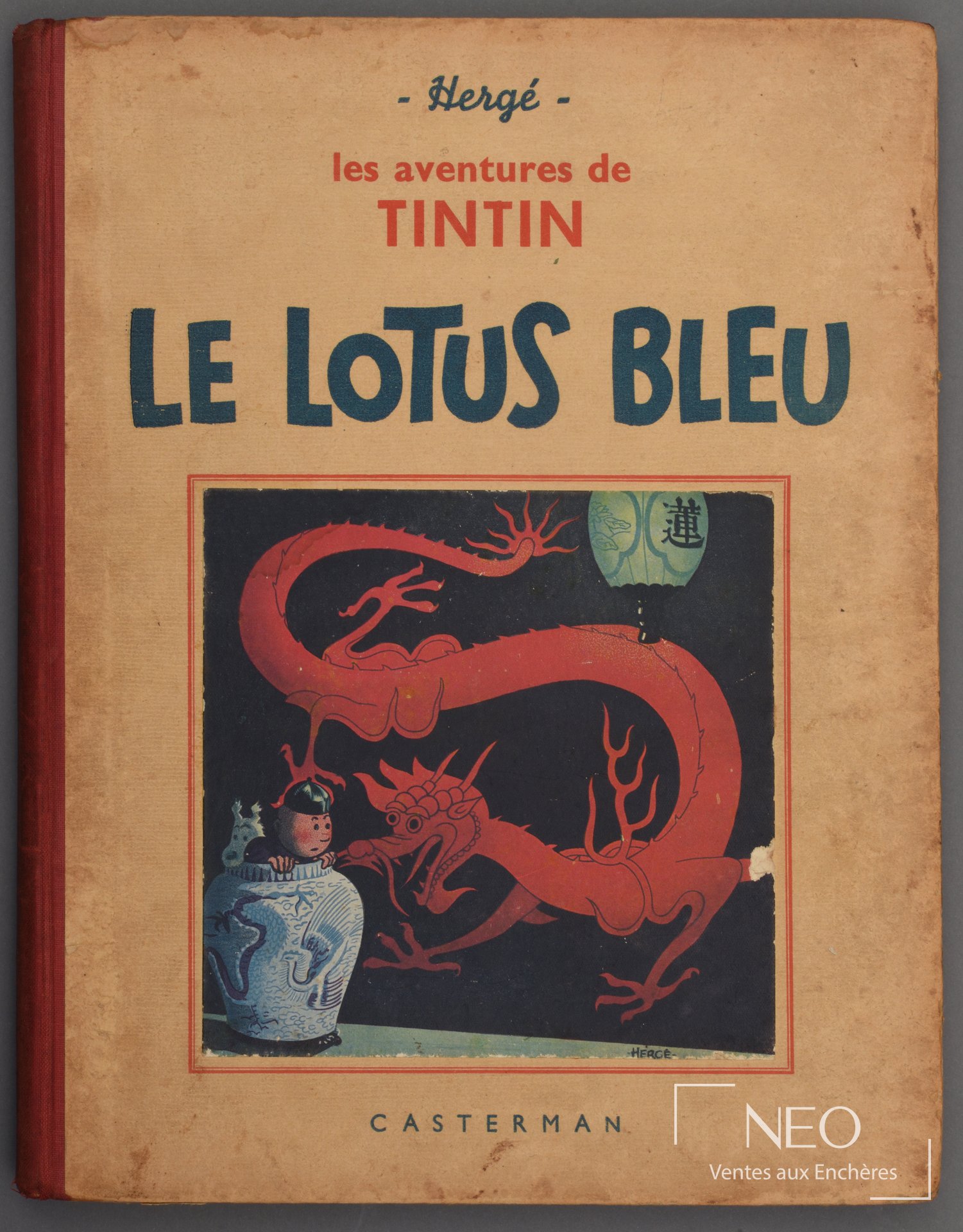 Hergé Le Lotus bleu édition Casterman, album relié de 1939