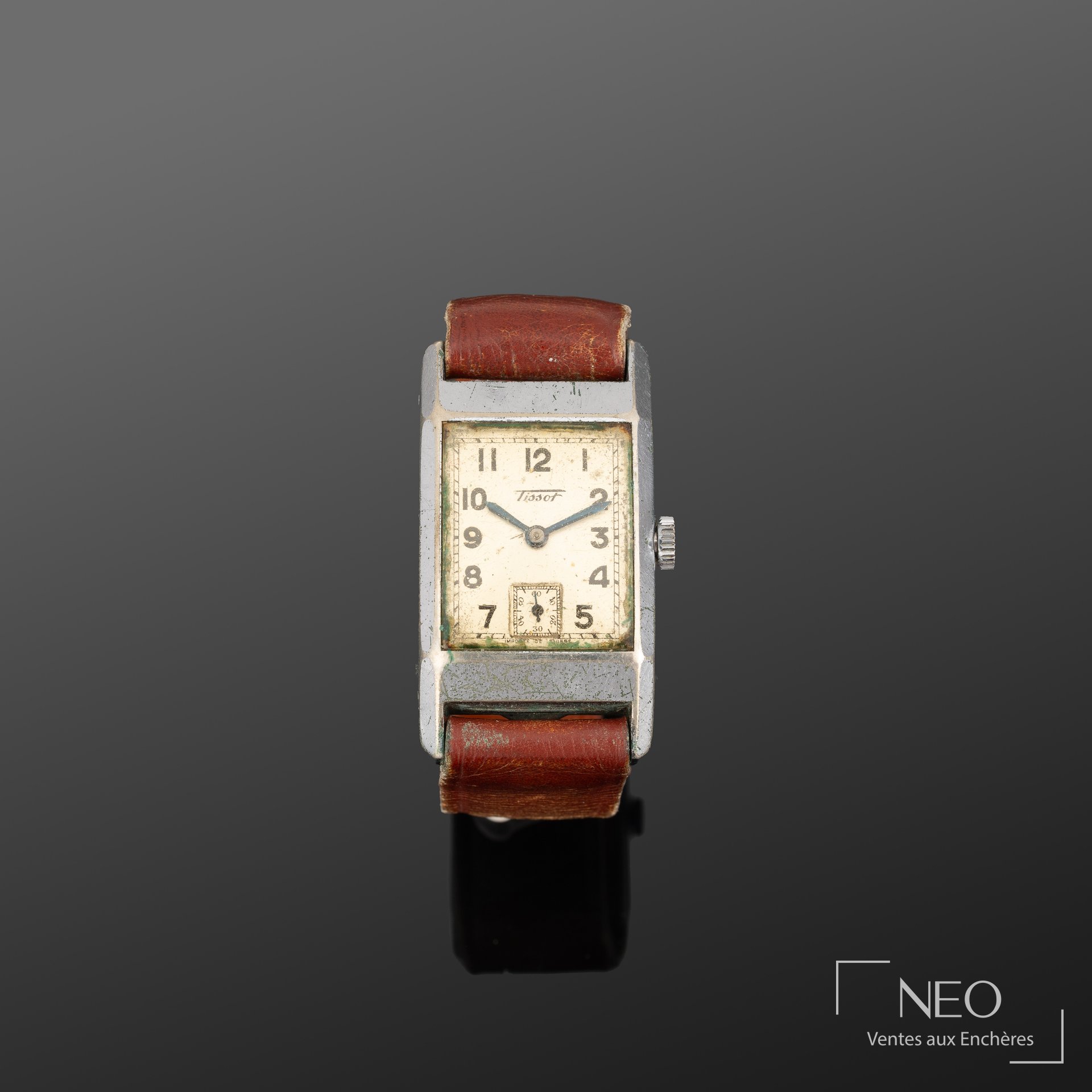 Tissot montre bracelet rectangulaire vers 1940