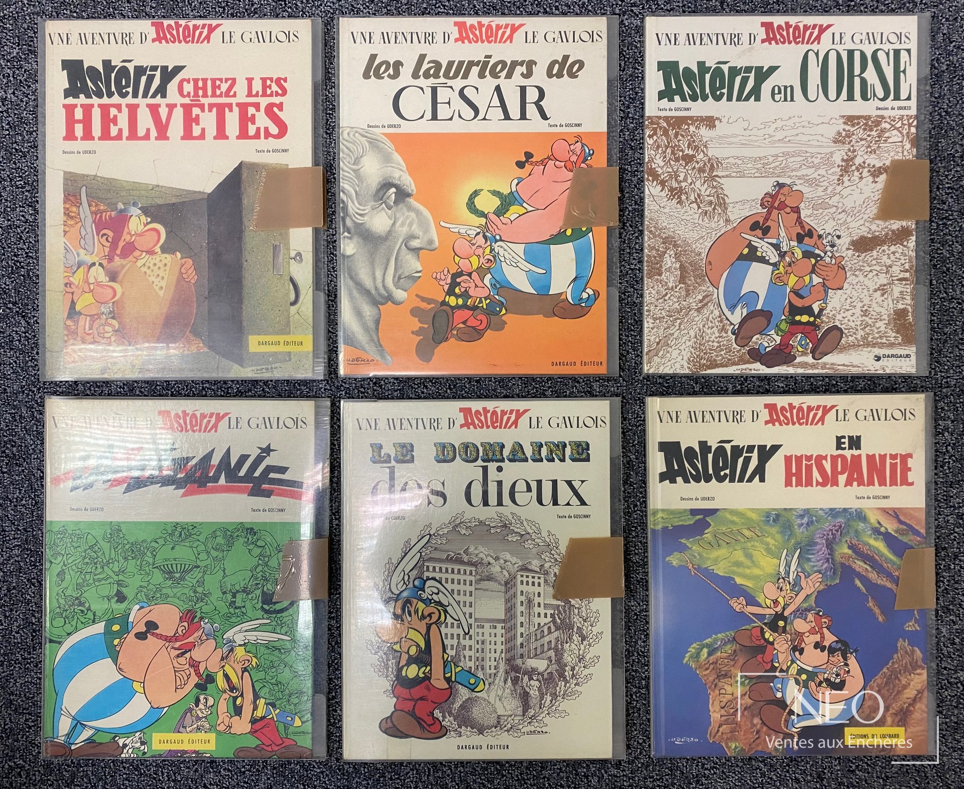 Uderzo Astérix ensemble de six albums en édition originale