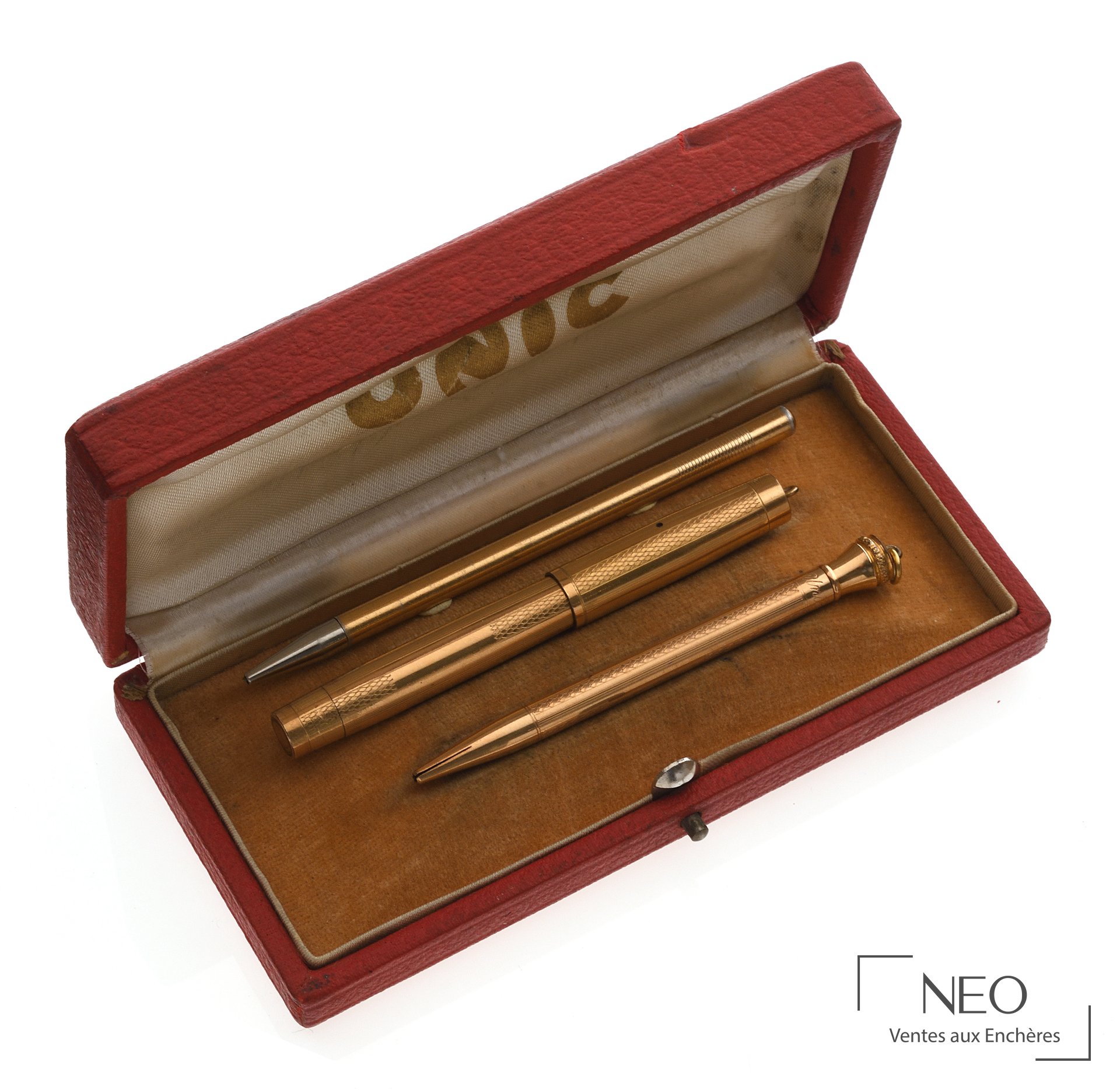 Ensemble UNIC stylo plume et porte-mines plaqué or