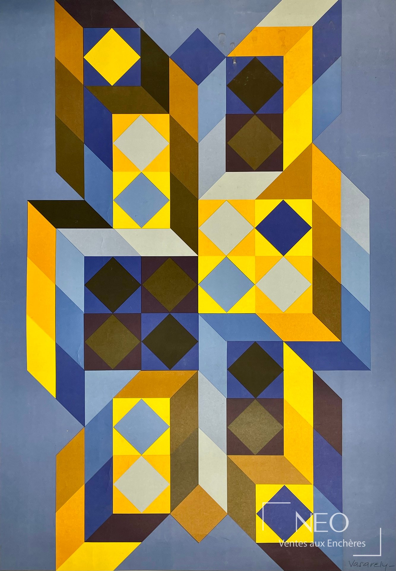 Victor Vasarely d’après Trimidor, lithographie signée, 1969