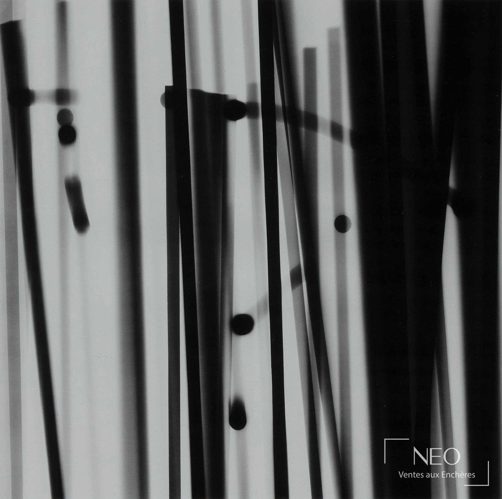 Photographie abstraite en noir et blanc aux bandes verticales