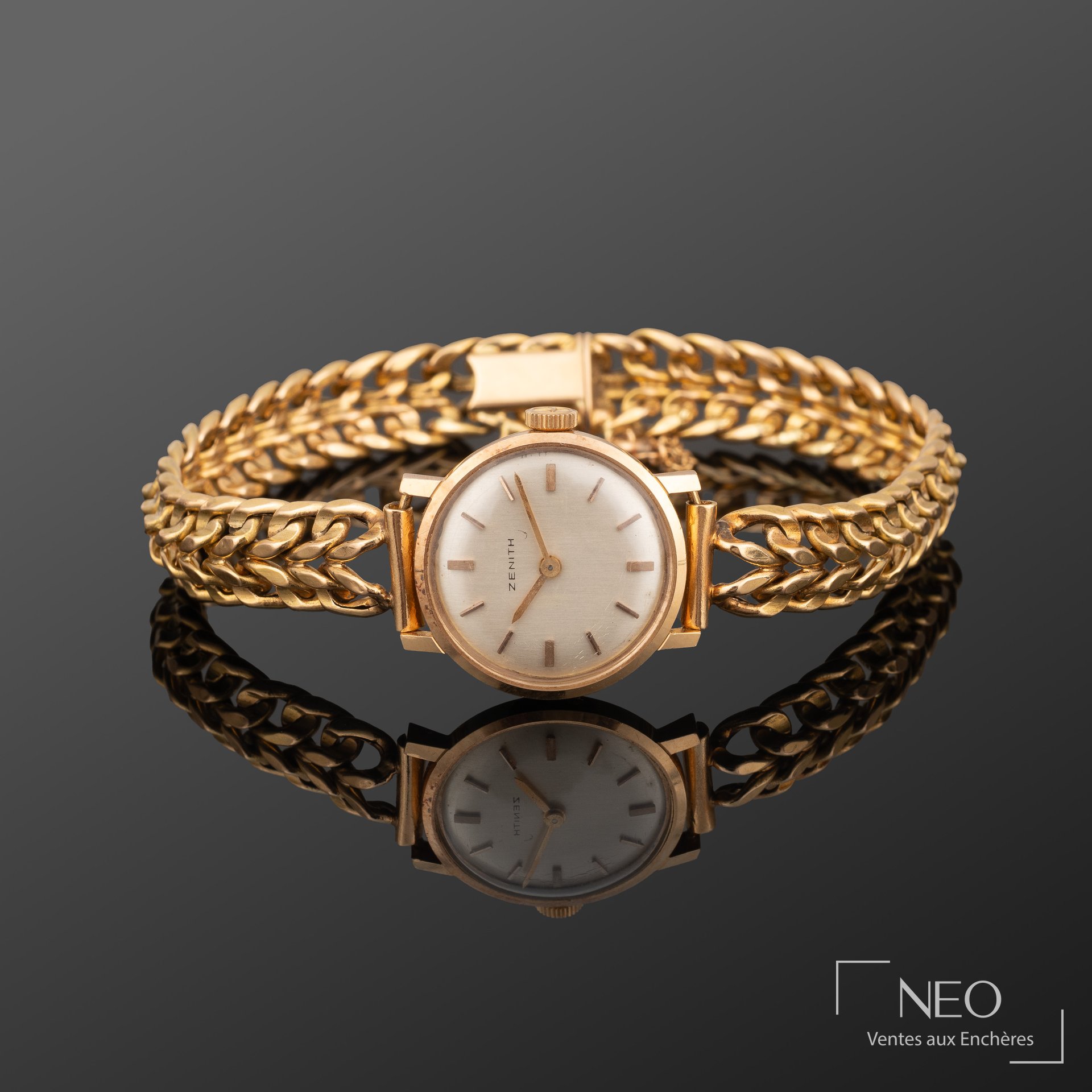 Zenith Montre bracelet en or jaune 18K, mouvement mécanique à remontage manuel