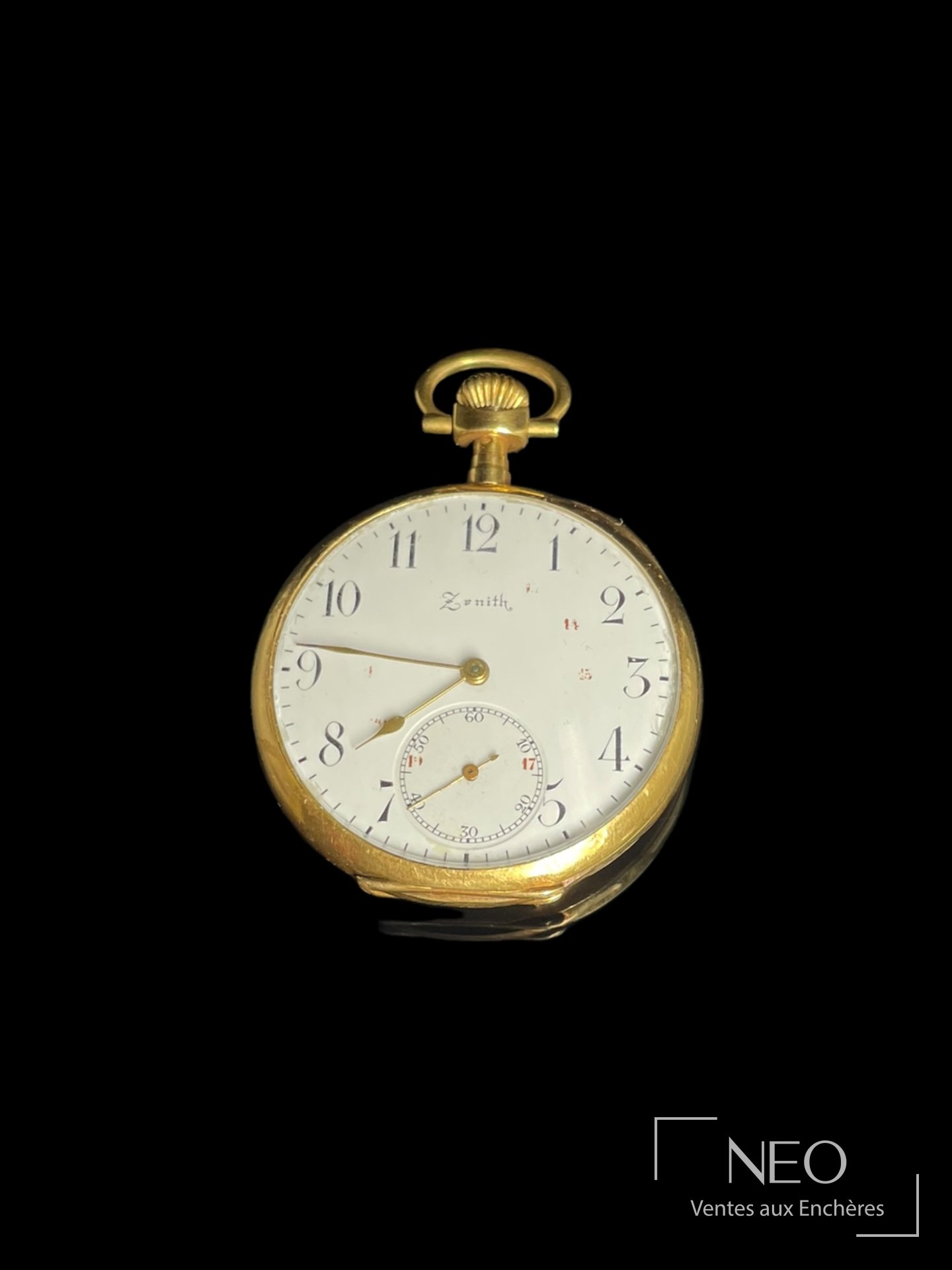 ZENITH montre de poche à remontoir en or jaune 18 carats